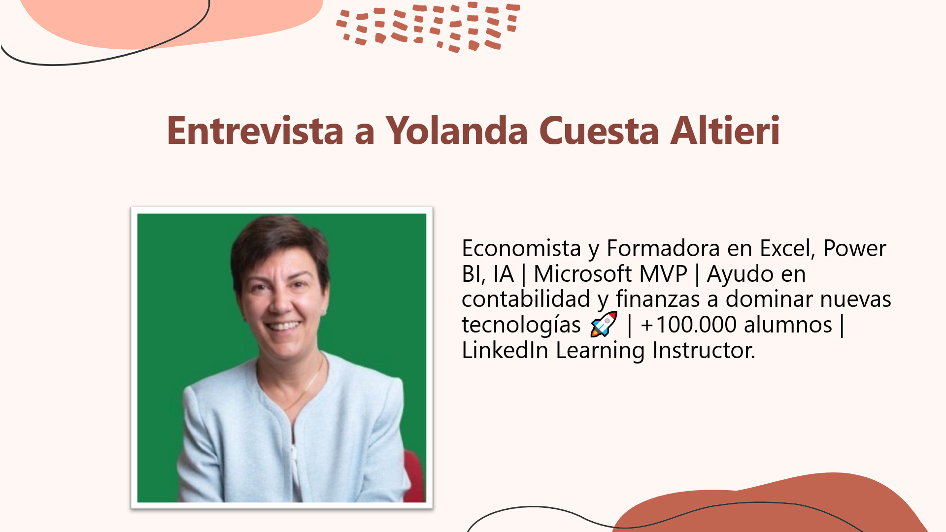 Yolanda Cuesta Altieri Entrevista a Yolanda Cuesta Altieri